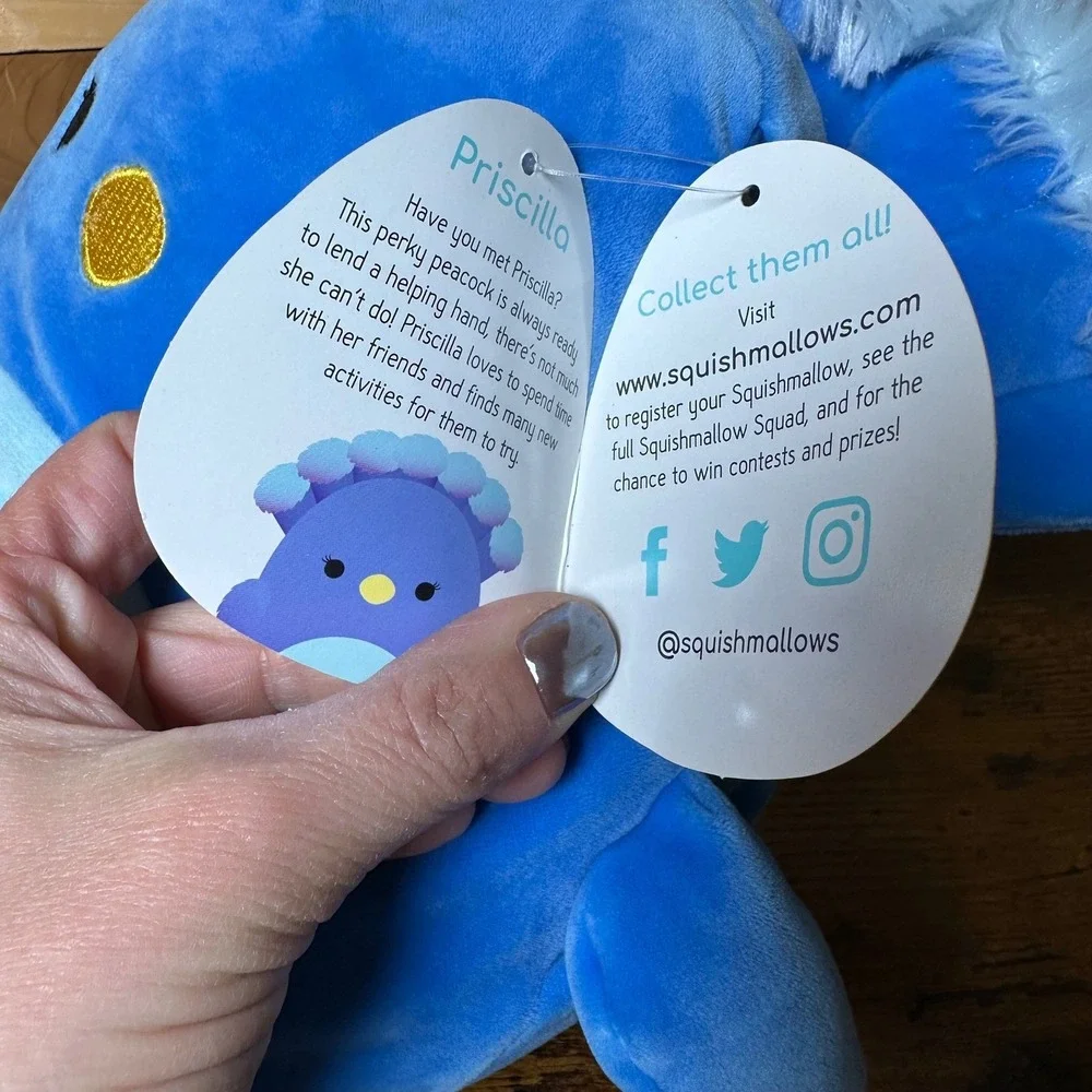 Squishmallows Patricia Blue Peacock 8 inch Plush Toy